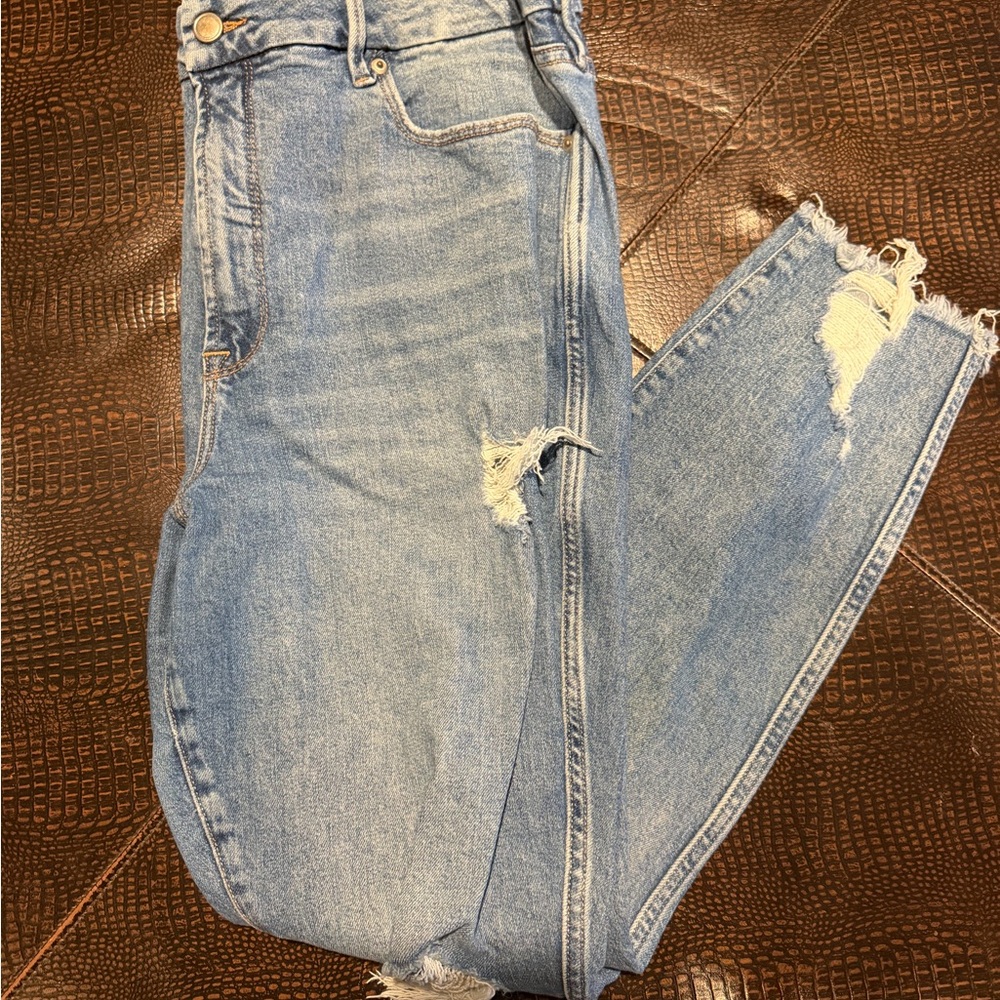 Good American Distressed Light Blue Women's Jeans
